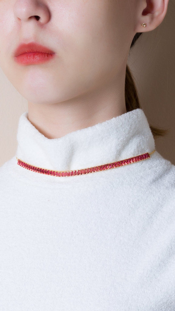 Pink Tourmaline CZ Birthstone Necklace - Nakamol