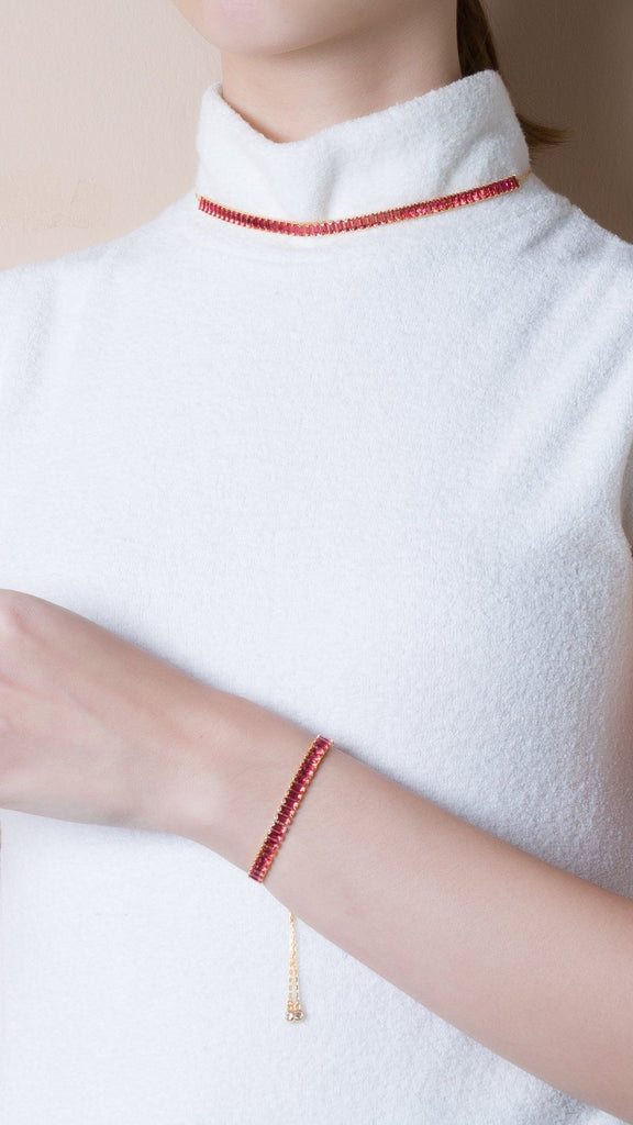 Pink Tourmaline CZ Birthstone Bracelets - Nakamol