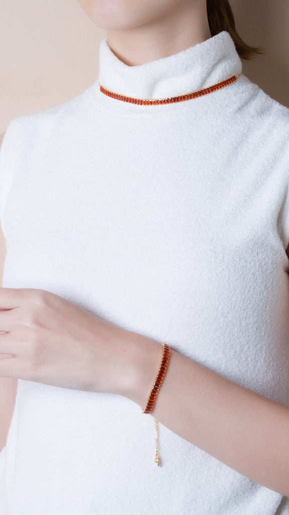 Red Jasper CZ Birthstone Bracelets - Nakamol