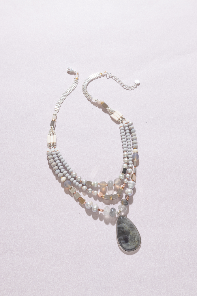 Karin Beaded Layer Pendant Necklace - Nakamol