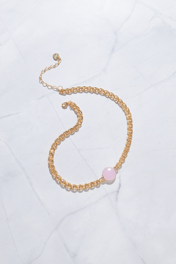 Marietta Gold Chain Stone Necklace - Nakamol