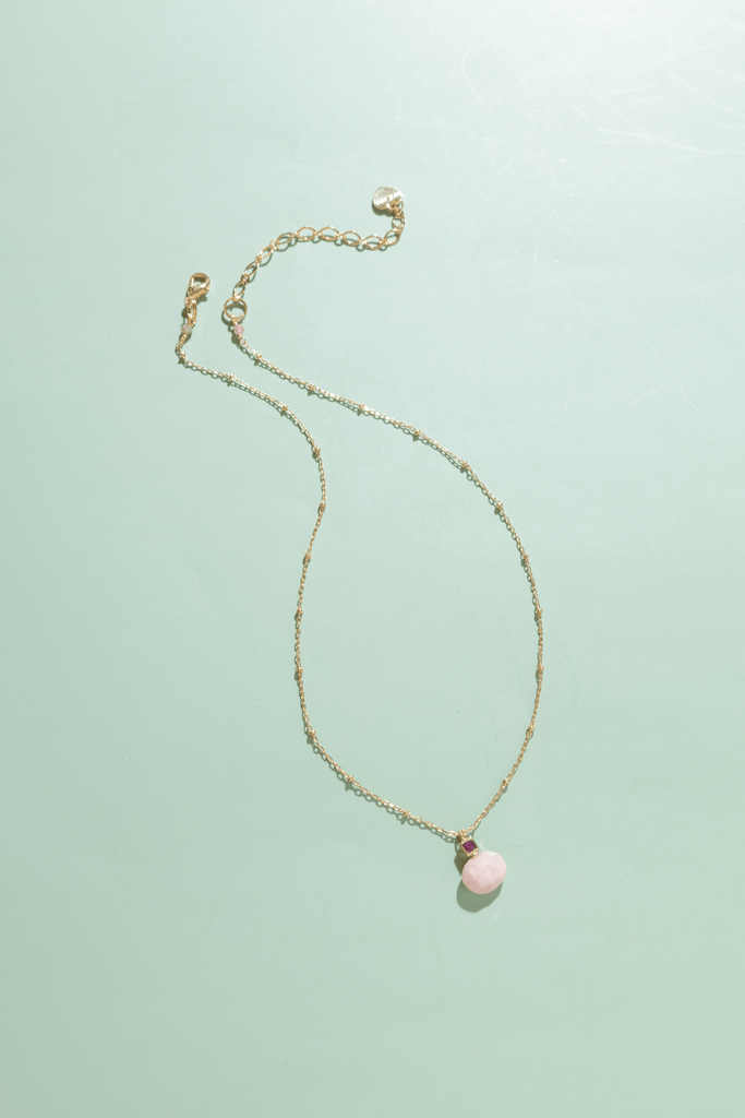 Vina Pink Gold Chain Necklace - Nakamol