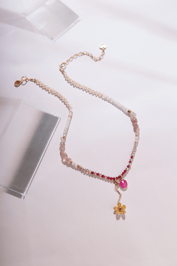 Ayana Pinkish Mix Necklace - Nakamol