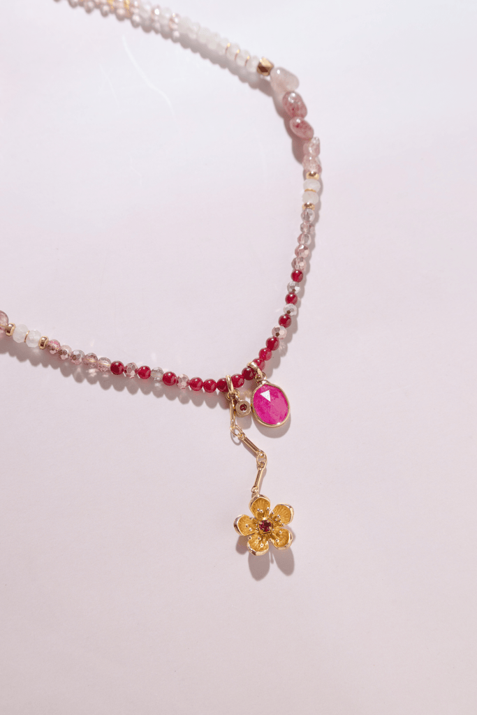 Ayana Pinkish Mix Necklace - Nakamol