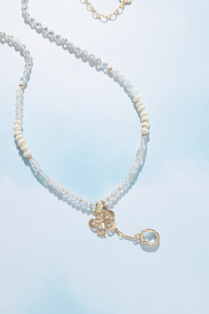 Wisp White Mix Necklace - Nakamol