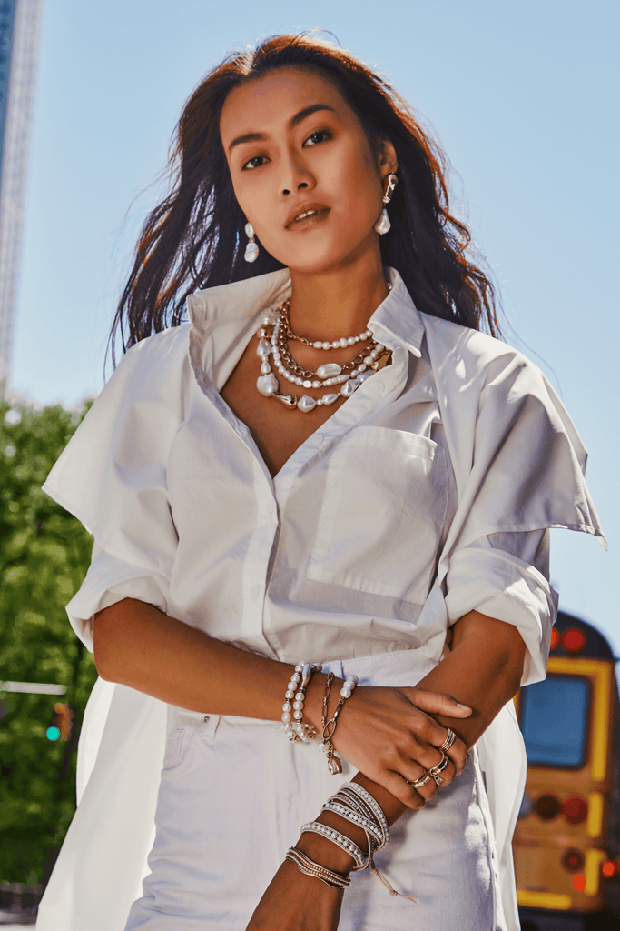 Justine Textured Chain Necklace - Nakamol