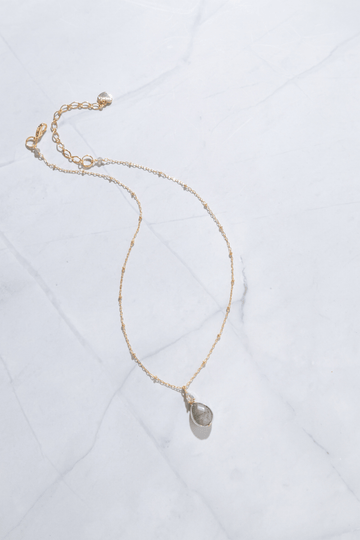 Vina Labradorite Gold Chain Necklace - Nakamol