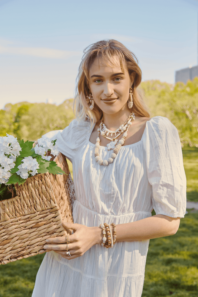 Sara White Bead Friendship Bracelet - Nakamol
