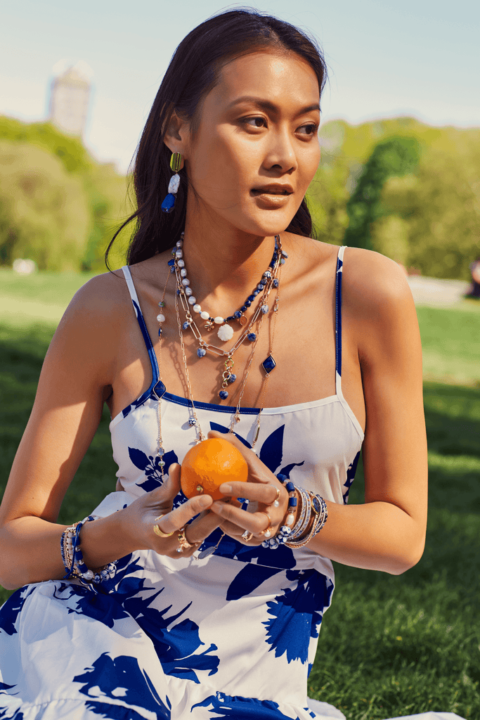 Jessa Pull Cord Lapis Bracelet - Nakamol