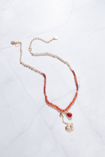 Wisp Garnet Mix Necklace - Nakamol