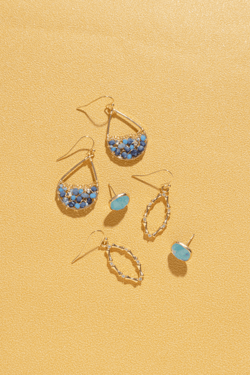 Nevine Lapis Mix Set Earrings - Nakamol