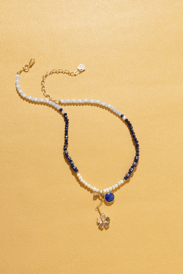 Wisp Lapis White Mix Necklace - Nakamol