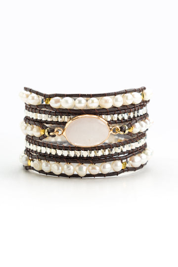 Maraiah White Pearl Wrap - Nakamol
