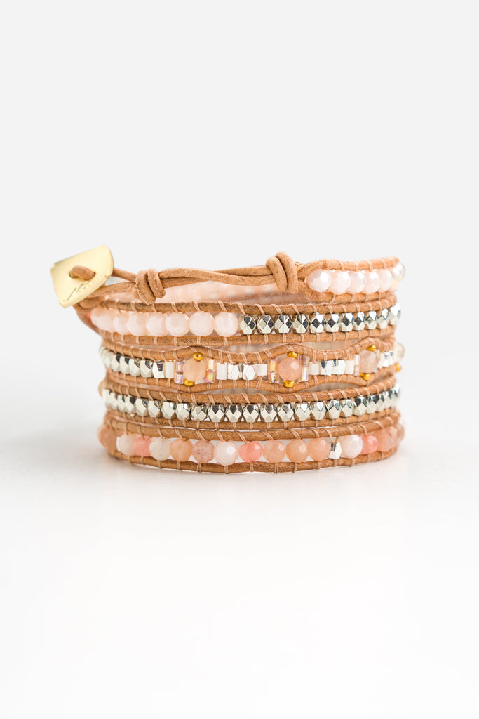 Peach Mix Wrap Bracelet - Nakamol