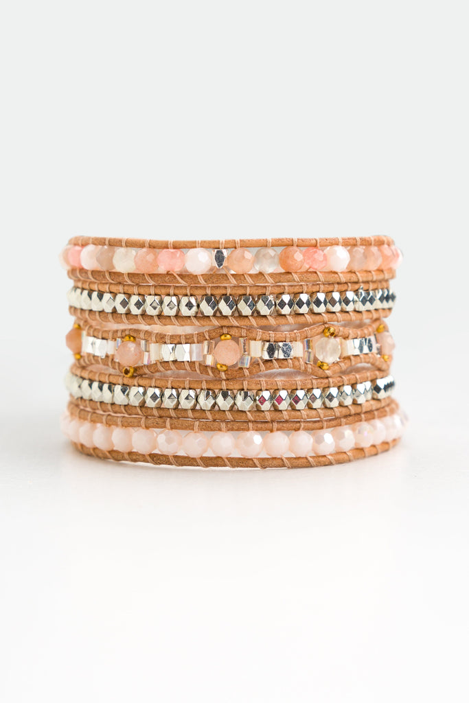 Peach Mix Wrap Bracelet - Nakamol