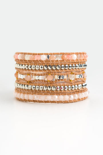 Peach Mix Wrap Bracelet - Nakamol