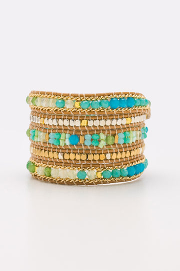 Opaline Amazonite Beaded 5x Wrap - Nakamol