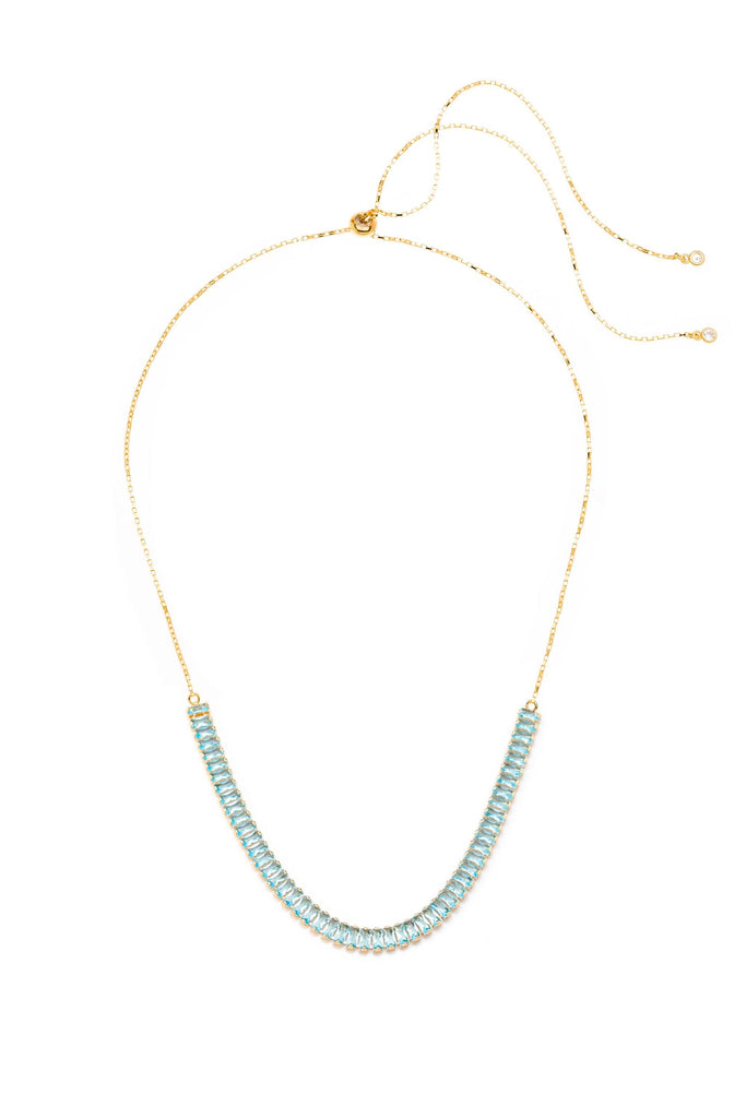 Blue Topaz CZ Birthstone Necklace - Nakamol