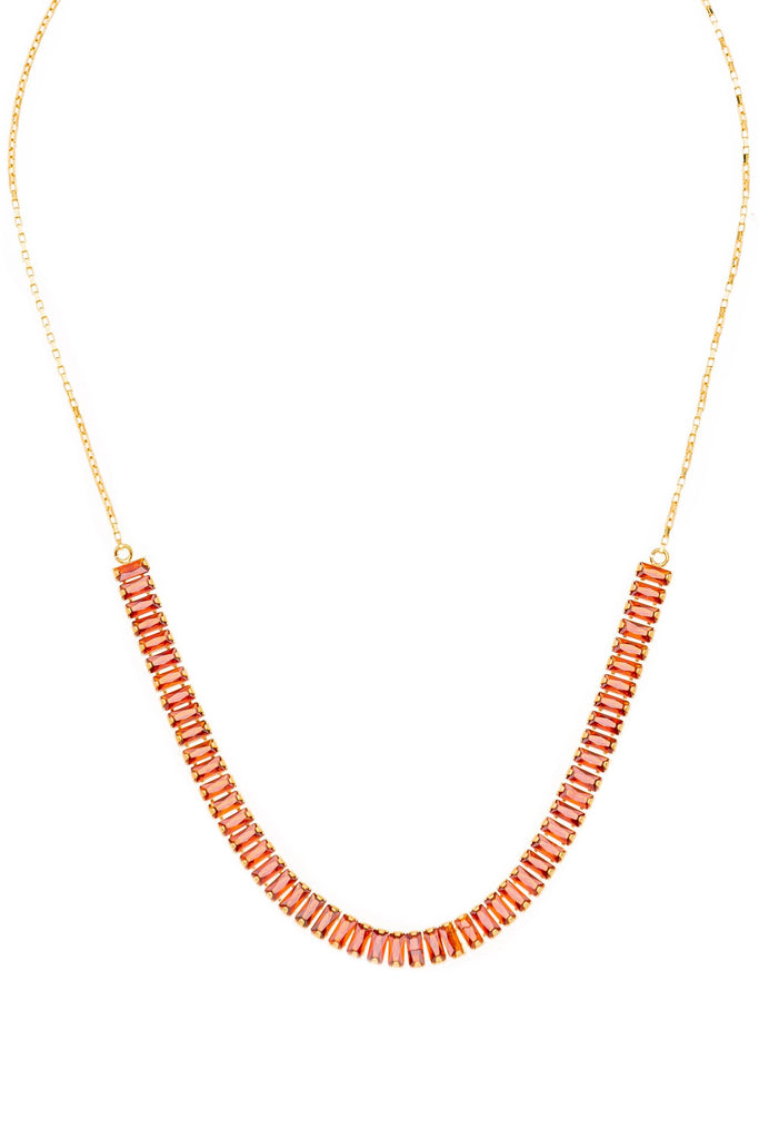 Red Jasper CZ Birthstone Necklace - Nakamol
