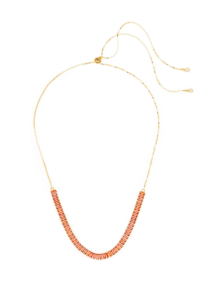 Red Jasper CZ Birthstone Necklace - Nakamol