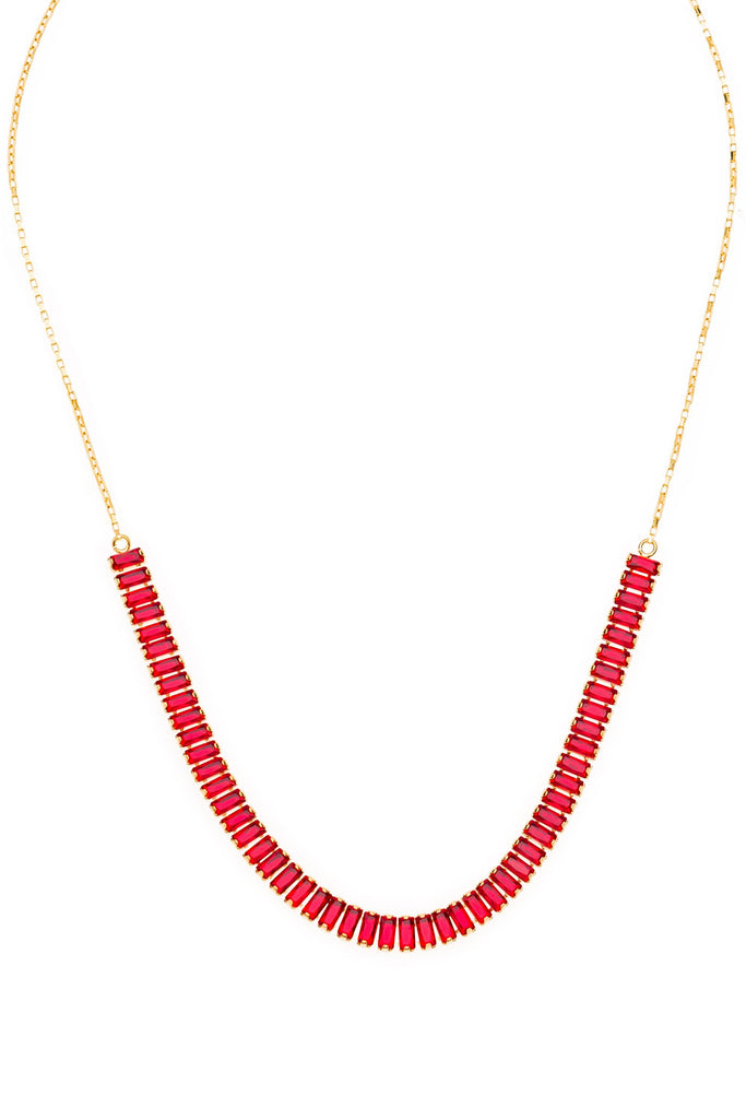Ruby CZ Birthstone Necklace - Nakamol