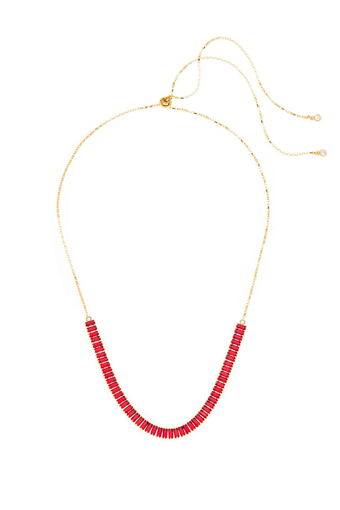 Ruby CZ Birthstone Necklace - Nakamol