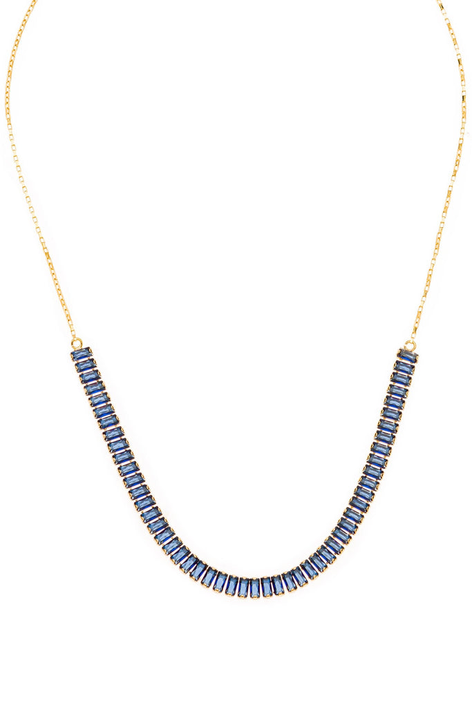 Blue Sapphire CZ Birthstone Necklace - Nakamol