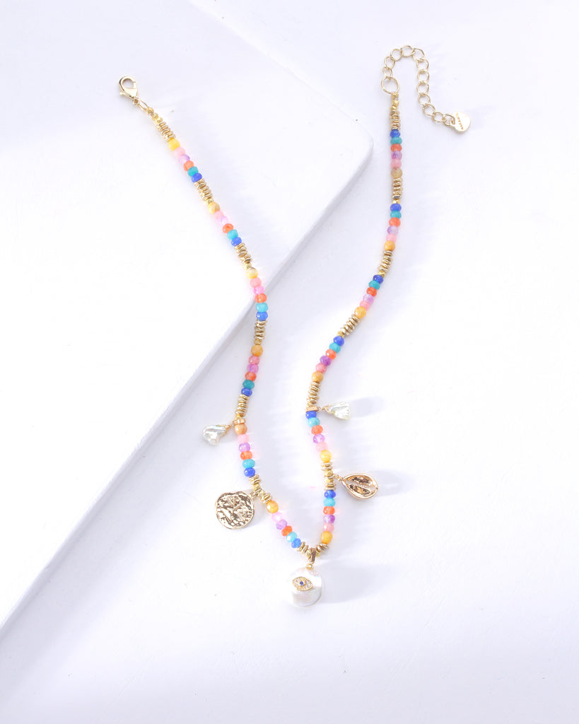 Daniellie Mixed Gemstone Necklace - Nakamol