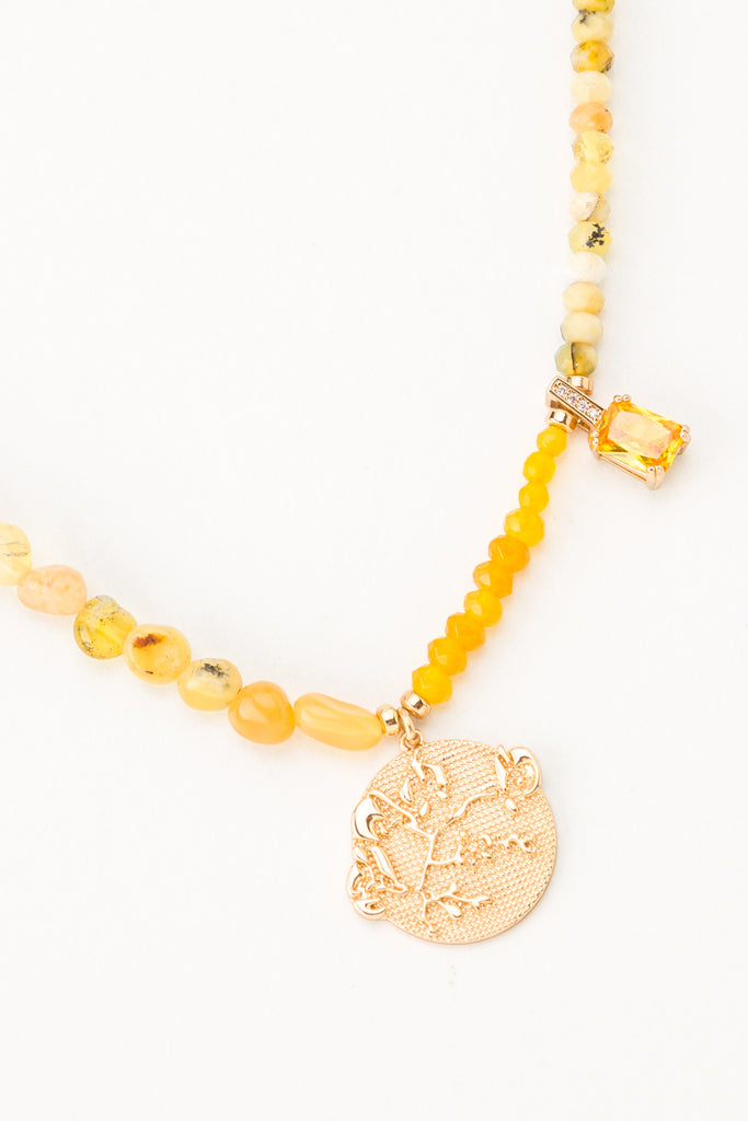 Beanna Lemon Yellow Pendant Necklace - Nakamol
