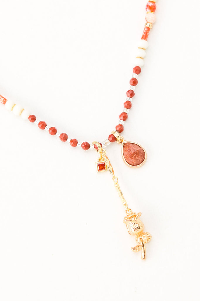 Jenny Orange White Mix Necklace - Nakamol