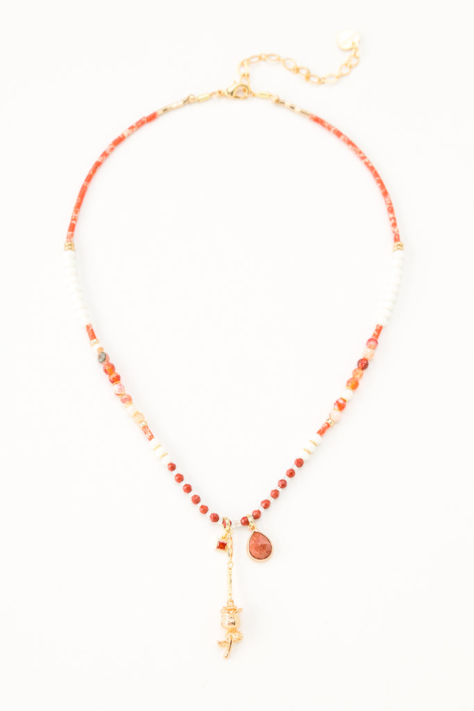 Jenny Orange White Mix Necklace - Nakamol