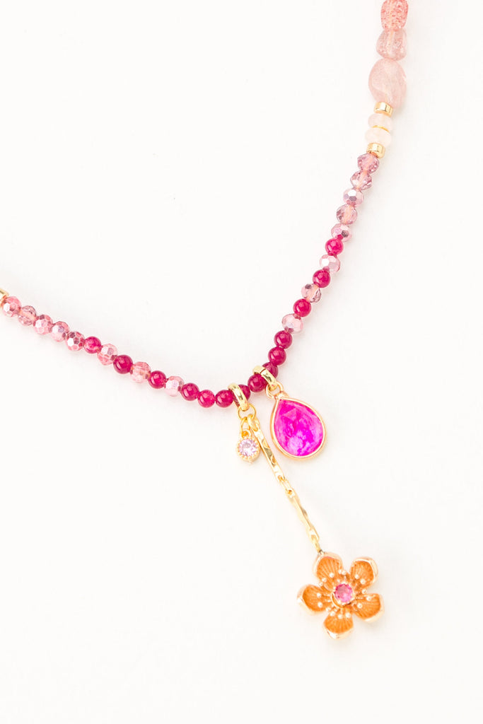 Ayana Pinkish Mix Necklace - Nakamol