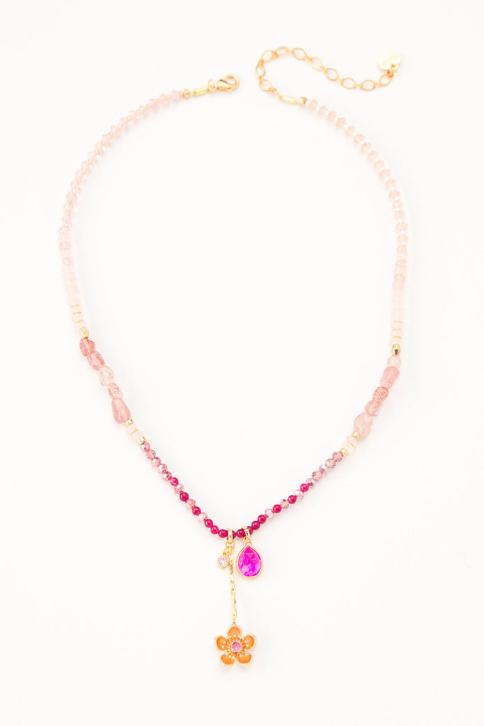Ayana Pinkish Mix Necklace - Nakamol