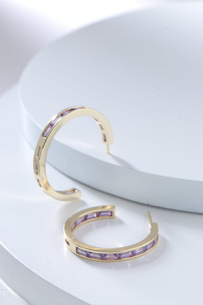 Bella Birthstone Earrings - February - Nakamol