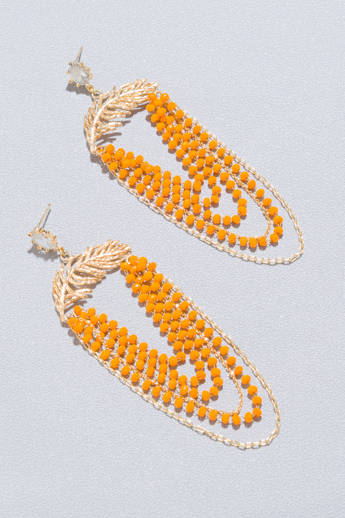 Gede Yellow Gold Chain Earrings - Nakamol