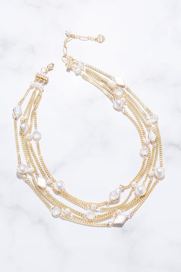 Souvannah Layered Pearl Necklace - Nakamol