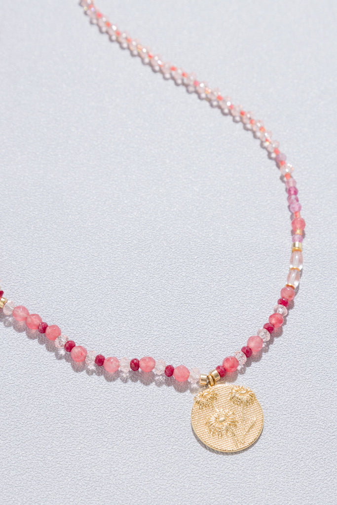 Lydia Ruby Pendant Necklace - Nakamol