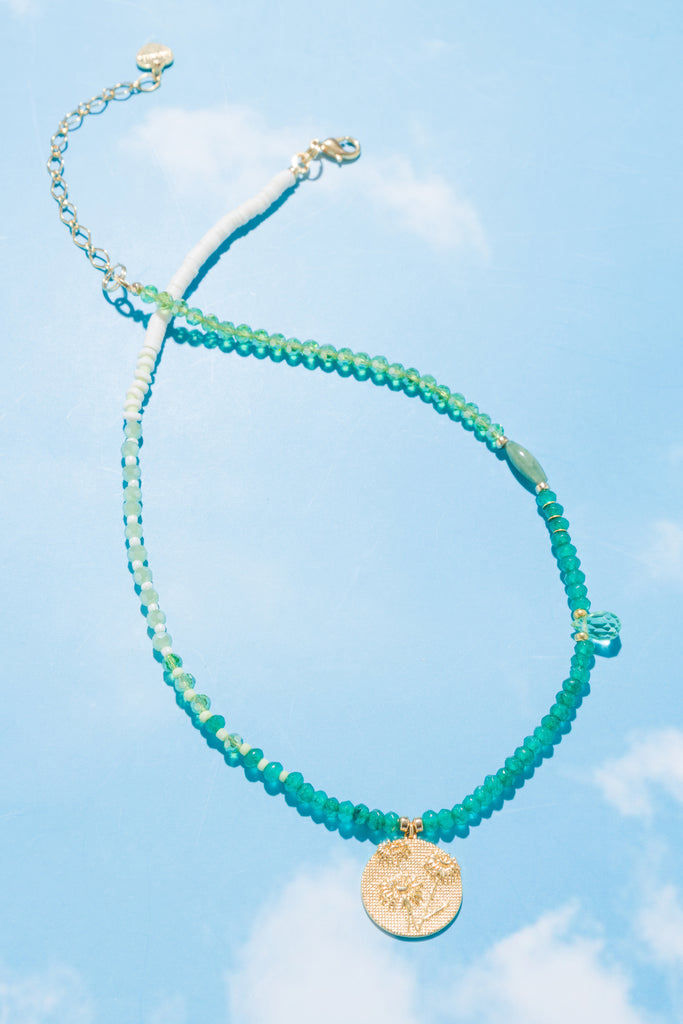 Emerald Beads Pendant Necklace - Nakamol