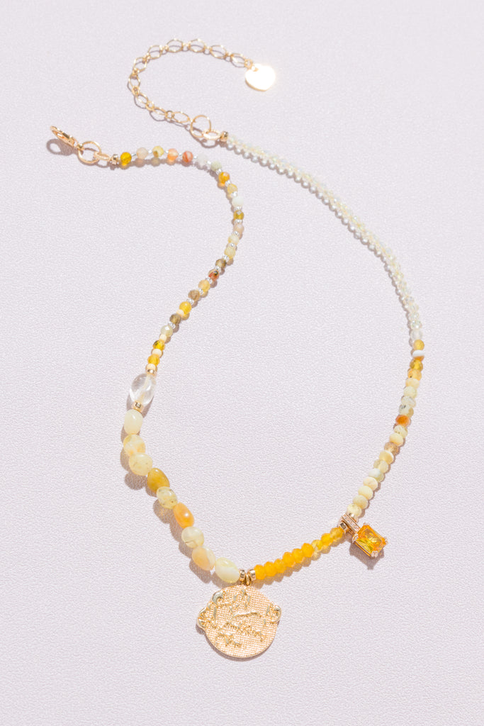 Beanna Lemon Yellow Pendant Necklace - Nakamol