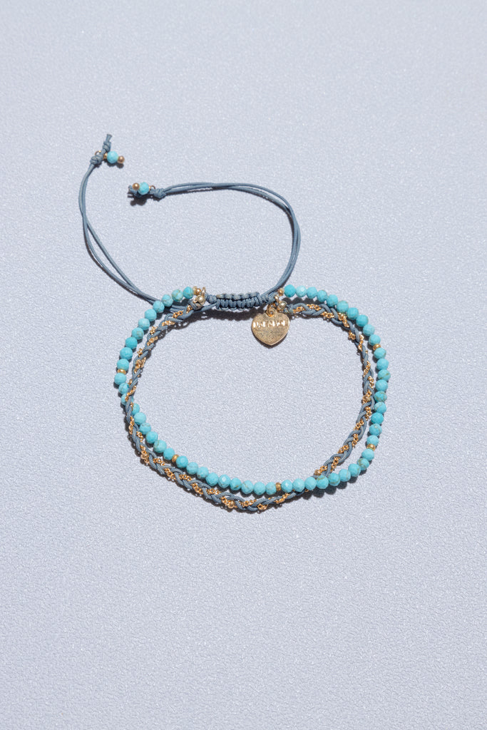 Turquoise Lucky Charm Bracelet - Nakamol