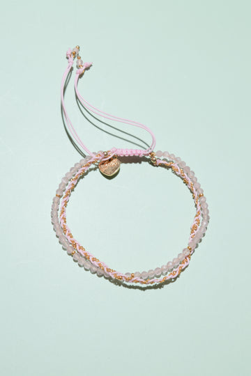 Rose Quartz Lucky Charm Bracelet - Nakamol