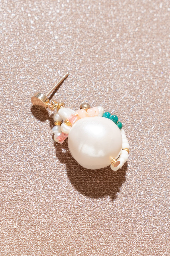 Phoebe Freeform Pearl Drop Earrings - Nakamol