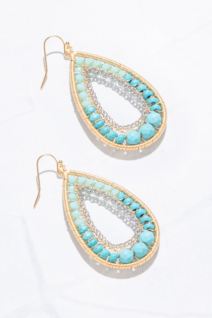 Lavinia Turquoise Teardrop Earrings - Nakamol