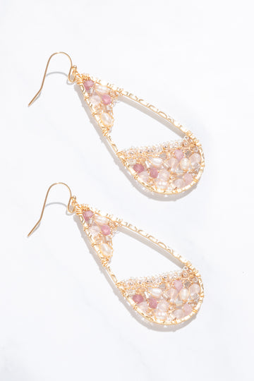 Angela Blush Beaded Earrings - Nakamol
