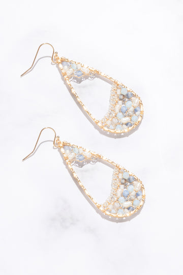 Angela Sky Blue Beaded Earrings - Nakamol