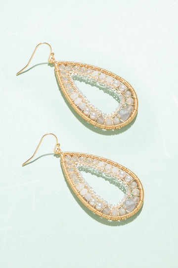 Lesley Teardrop Beaded Earrings - Nakamol