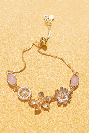 Nalla Rose Quartz Floral Bracelet - Nakamol