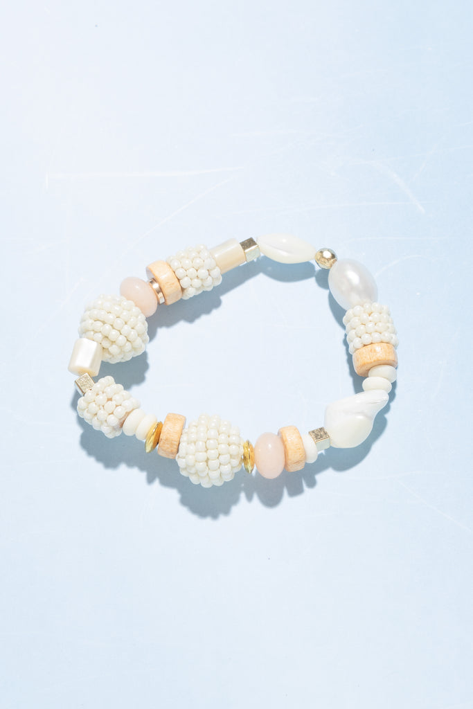 Sara Kid White Bead Bracelet - Nakamol