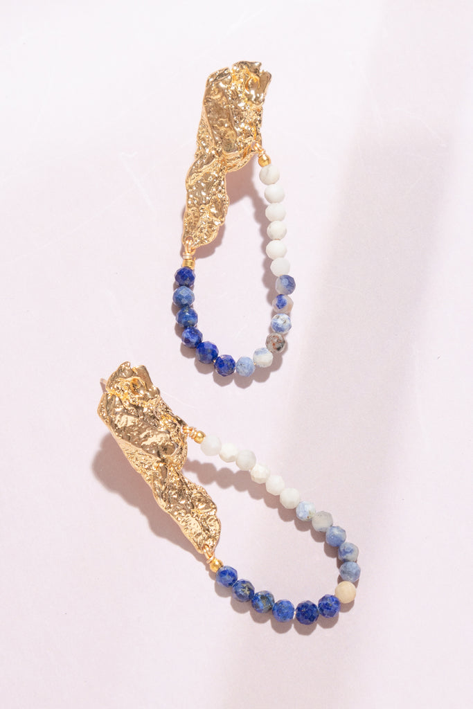 Sara Lapis Lazuli Earrings - Nakamol