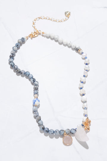 Kathryn Lapis and Pearl Beaded Necklace - Nakamol